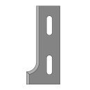 JSO HW-Wechselmesser R=3mm UNTEN | 40x17,2x2,2mm ZU NR. 22510