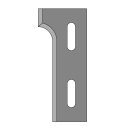 JSO HW-Wechselmesser R=4mm OBEN | 40x18,2x2,2mm ZU NR. 22510