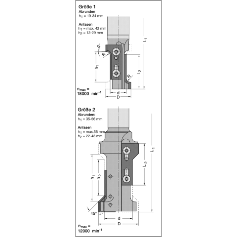 JSO HW-Wechselmesser R=5mm OBEN, 40x19,2x2,2mm ZU NR. 22510 - 72510-6-40050-1