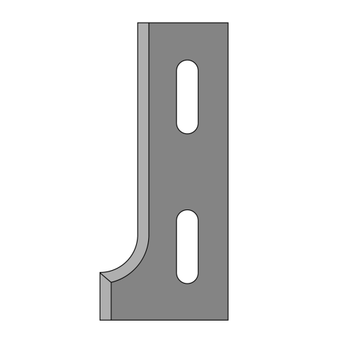 JSO HW-Wechselmesser R=5mm UNTEN, 40x19,2x2,2mm ZU NR....