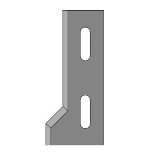 JSO HW-Wechselmesser FASE 45° unten | 40x20,2x2,2mm ZU NR. 22510