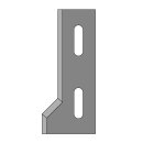 JSO HW-Wechselmesser FASE 45&deg; unten | 40x20,2x2,2mm...