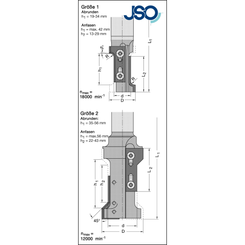 JSO HW-Wechselmesser 50x24,8x2,2mm | ZU NR. 22510, PROFILIERT,