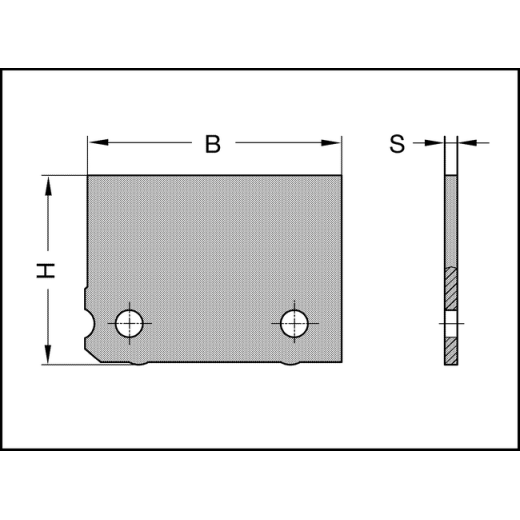 JSO HW-Profilmesser 25x25x2mm HW02, 2-LOCH AUSFÜHRUNG - 72530-6-25251-R
