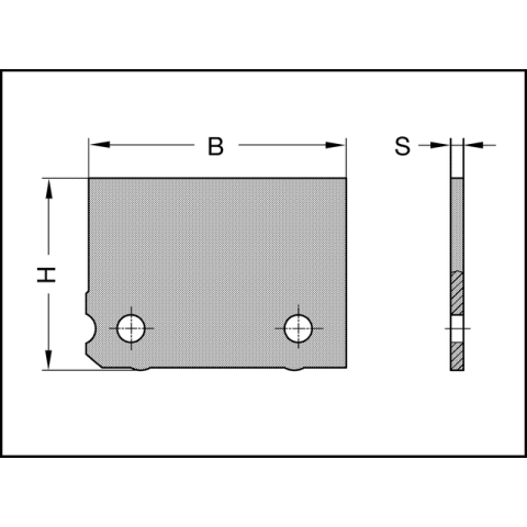 JSO HW-Profilmesser 25x25x2mm HW02, 2-LOCH...