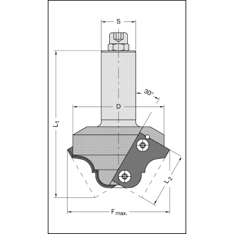 JSO HW-Profilmesser 40x30x2mm | HM02, ZU WECHSELPLATTEN