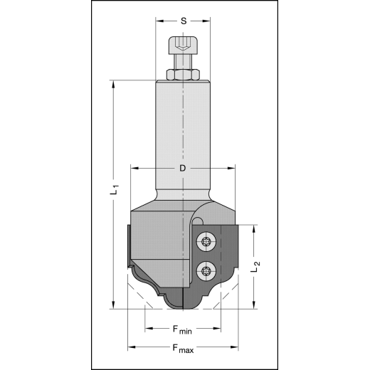 JSO HW-Profilmesser 40x25,5x2mm, QUALITÄT HW04 / PROFILGRUPPE 1 - 72545-6-40101-R