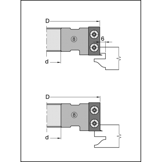 JSO HW-Profilwechselmesser 19,3x26,51x2mm | PR.2 zu 64552 / Fräser 1