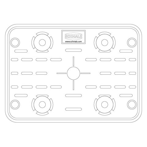 Schmalz Saugplatte für Blocksauger oben VCSP-O...