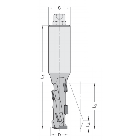 JSO DIANORM-Schaftfräser 14x26x90mm...