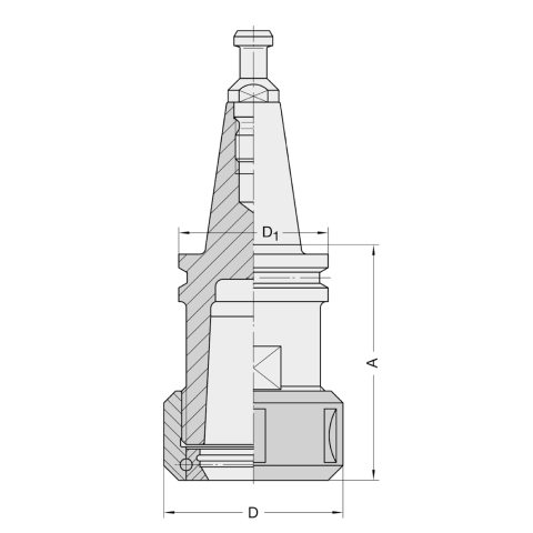 JSO Spannzangenfutter SK30 A=50mm für ER32 / 470E