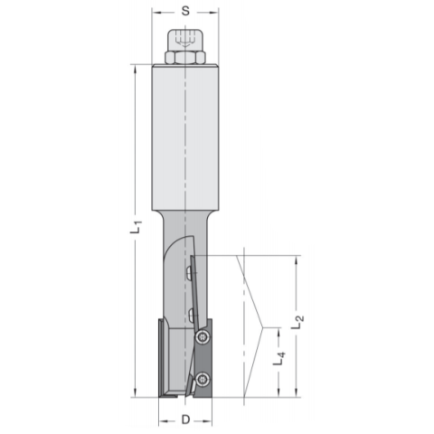JSO WP-Schaftfräser Z2+2 20x53mm mit wechselseitigem...