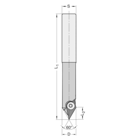 JSO WP-Ausspitzfräser Z=1 HW05 D=16mm, S=16mm, Links - 22180-5-16003-L