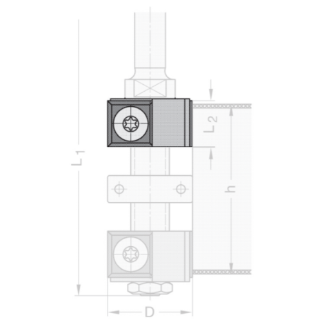 JSO Oberer Bündigfräser Z2 Wp 22x12mm S=8mm, für h=12-30mm - 22293-5-22001-1