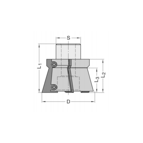 JSO WP-Schwalbenschwanzfr. Z3  D=60mm L. L2=38mm / L1=55mm - 22732-5-60001-L
