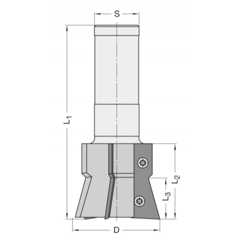 JSO WP-Schwalbenschwanzfr. Z3  D=60mm L2=50mm,L1=131mm - 22732-5-60002-R