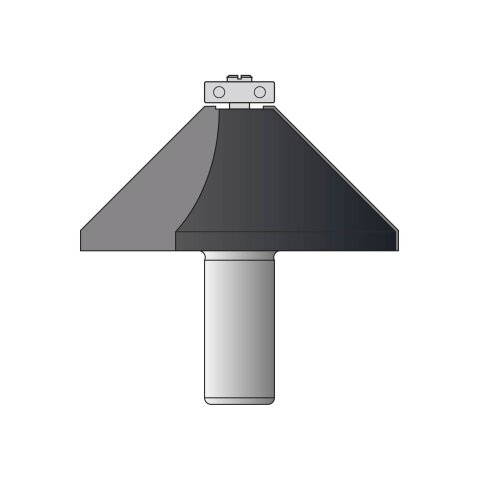 JSO 45° HW-Fasefräser "24106-5" Z2 55x25/74mm S12mm mit Anlauflager