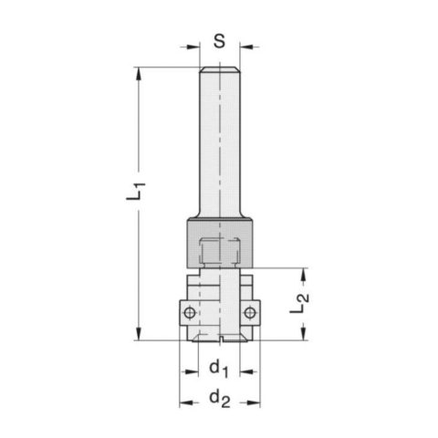 JSO Werkzeugaufnahme ohne Schaft d=8mm MIT RINGSATZ UND...