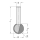 JSO HW-Kugelfräser Z2, D=19mm R=9mm, L1=50mm, S=8mm - 24770-5-19002-R