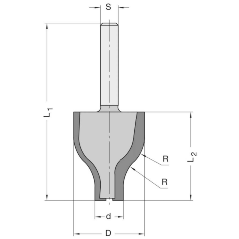 JSO HW-Abplattfräser Z2, 32x40mm L1=80mm, S=8mm -...