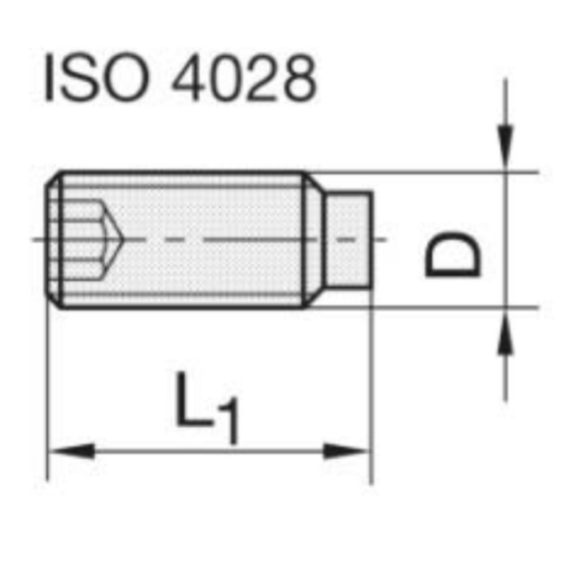 JSO GEWINDESTIFT M4x5 ISO 4028 DIN 915 - 39266-0-04005-R