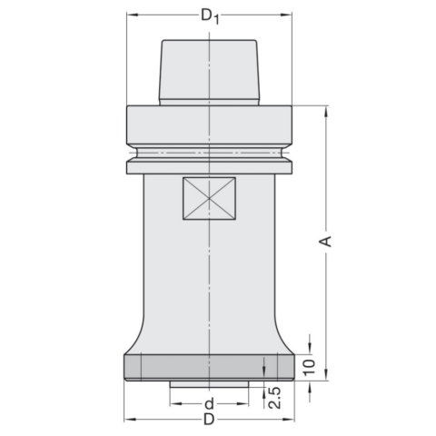 JSO Sägeblattaufnahme HSK-F 63 D=63mm, A=105mm, d=30mm