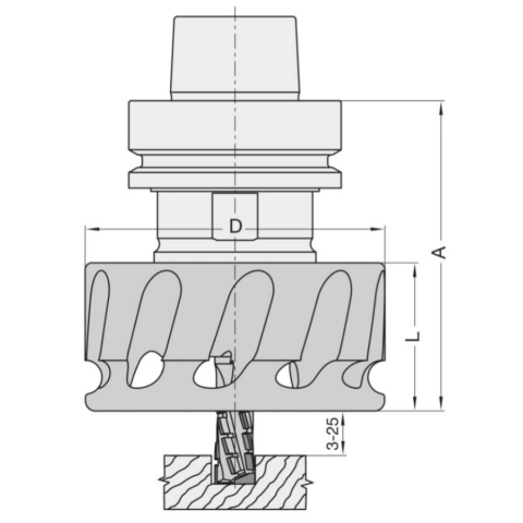 JSO Absaugturbine, D = 100mm M48, f.Spannzangen 444E/462E/OZ25 - 39499-0-10025-R