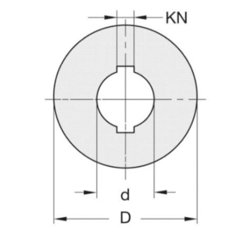 JSO Zwischenring 50x10,0x30mm mit DKN 8x3mm, D10 -...