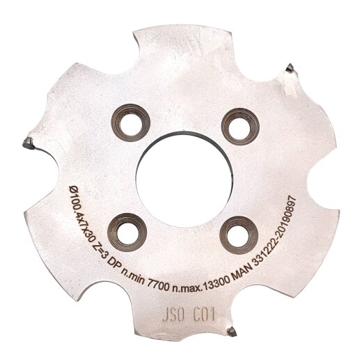 JSO Nutfräser "Clamex" für Lamello Zeta P-2 Z=3 DP 100,4 x 7 x 22 mm, 4 NL/4,5/36 mm - 40190-9-00001-V
