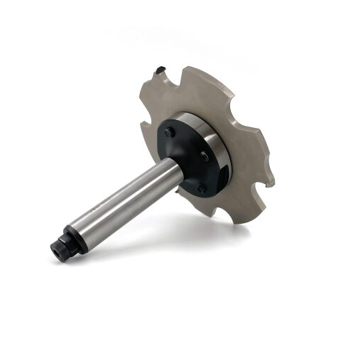 JSO Nutfräser "Clamex" Z=3 DP 100,4 x 7 x 30 mm montiert auf Fräsdorn Schaft 25mm