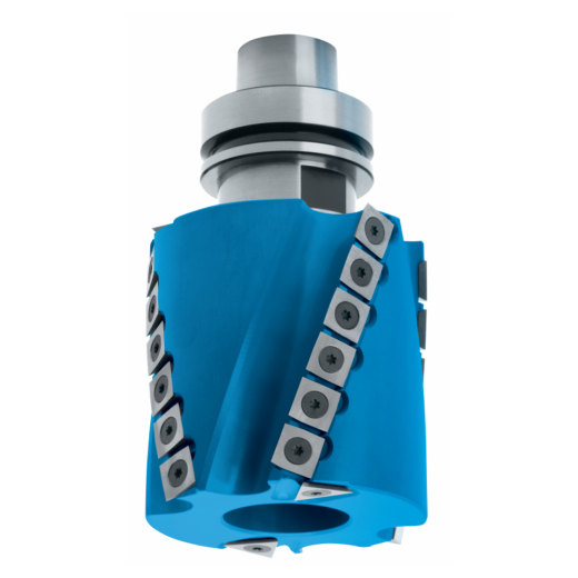 JSO WP-Spiralmesserkopf 100x100x30mm DKN Z2+V4, komplett mit Fräsdorn HSK-F 63