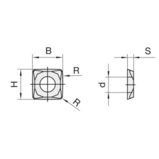 JSO FOURCUT-HW-Wendemesser 9,8x9,8x2mm 4-seitig, für Ziernutfräser