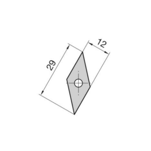 JSO HW-Wendemesser 29,16x12x1,5mm HW05 für WP-Ausspitzfräser 22180 - 72015-6-29160-R