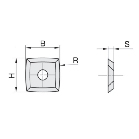 JSO Wendemesser HW 02 13,8x13,8x2,5mm bombiert R= 40mm