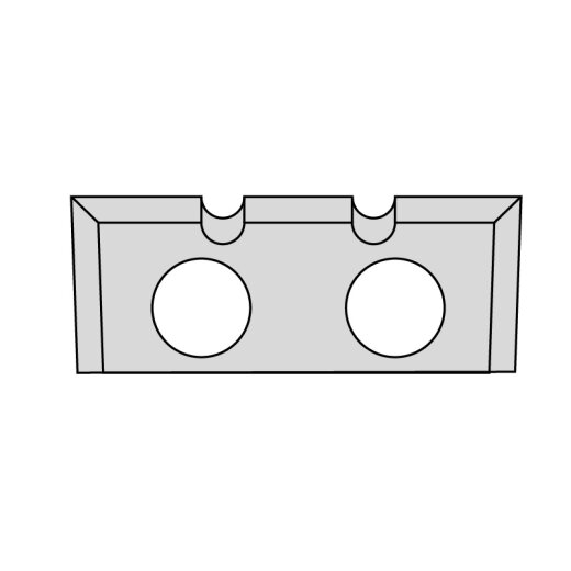 JSO HW-Wechselmesser 16x6x1,5mm TYPE C ( 2 NUTE ) ZU # 22310 - 72125-6-01600-C