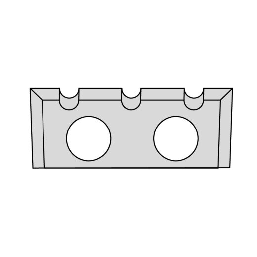 JSO HW-Wechselmesser 16x6x1,5mm TYPE D ( 3 NUTE ) ZU # 22310 - 72125-6-01600-D