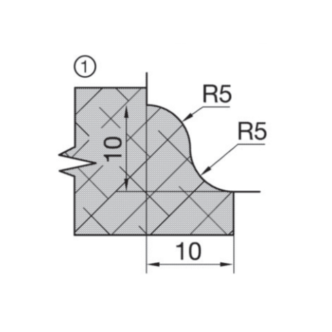 JSO HW-Profil-Wendemesser 30x14,5x1,5mm Profil Nr.1