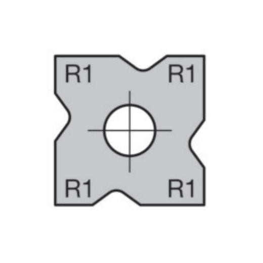 JSO Abrundmesser HW-WP 12x12x1,5mm, 4 x R= 1 mm