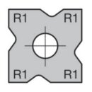 JSO Abrundmesser HW-WP 12x12x1,5mm, 4 x R= 1 mm