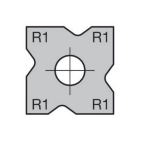 JSO Abrundmesser HW-WP 12x12x1,5mm, 4 x R= 1 mm