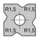 JSO Abrundmesser HW-WP 12x12x1,5mm, 4 x R=1,5 mm