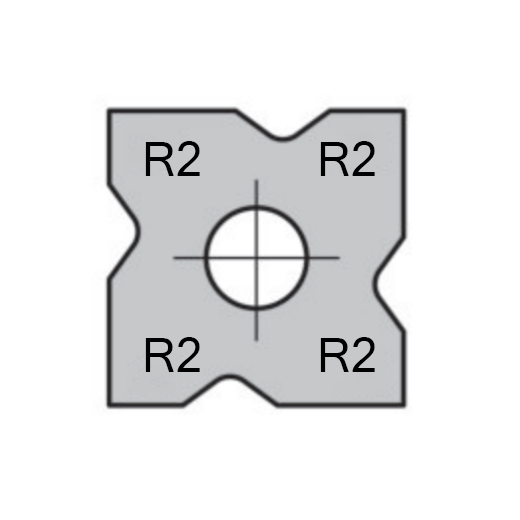 JSO Abrundmesser HW-WP 12x12x1,5mm, 4 x R=2 mm - 72240-6-12020-R