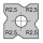JSO Abrundmesser HW-WP 12x12x1,5mm, 4 x R=2,5 mm - 72240-6-12025-R