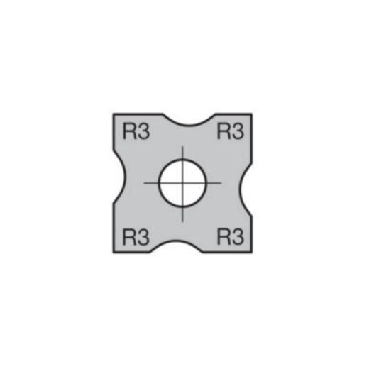 JSO Abrundmesser HW-WP 12x12x1,5mm, 4 x R=3 mm - 72240-6-12030-R