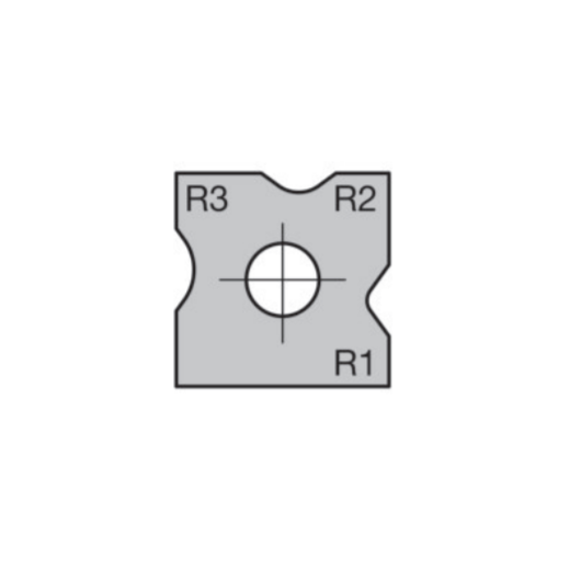 JSO Abrundmesser HW-WP 12x12x1,5mm, R=1 / 2 / 3 mm - 72240-6-12123-R
