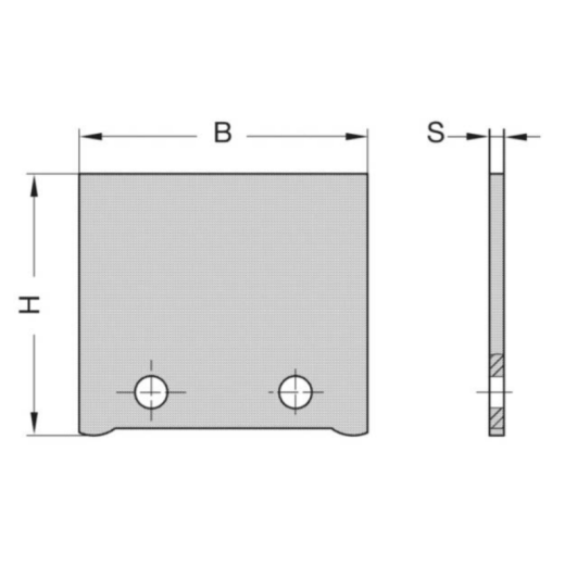 JSO Wechselmesser HW01 40x36x2mm profiliert für WINKELPROFILER 22460 - 72460-6-40011-R