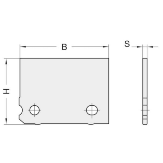 JSO Stützplatte für Messer 25x25 mm UNPROFILIERT