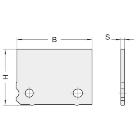 JSO Stützplatte für Messer 25x25 mm UNPROFILIERT