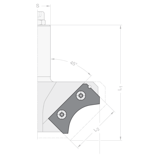 JSO HW-Abrundmesser HW02 40x25x2mm, R=15 - 72538-6-00015-R