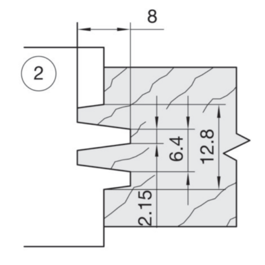 JSO HW-Wechselmesser 30x25x2mm Prof. 2 für Rapido Verleimfräser # 22560 - 72560-6-30002-R
